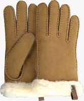 Cognacfarbene UGG Handschuhe SHORTY GLOVE W LEATHER TRIM - medium