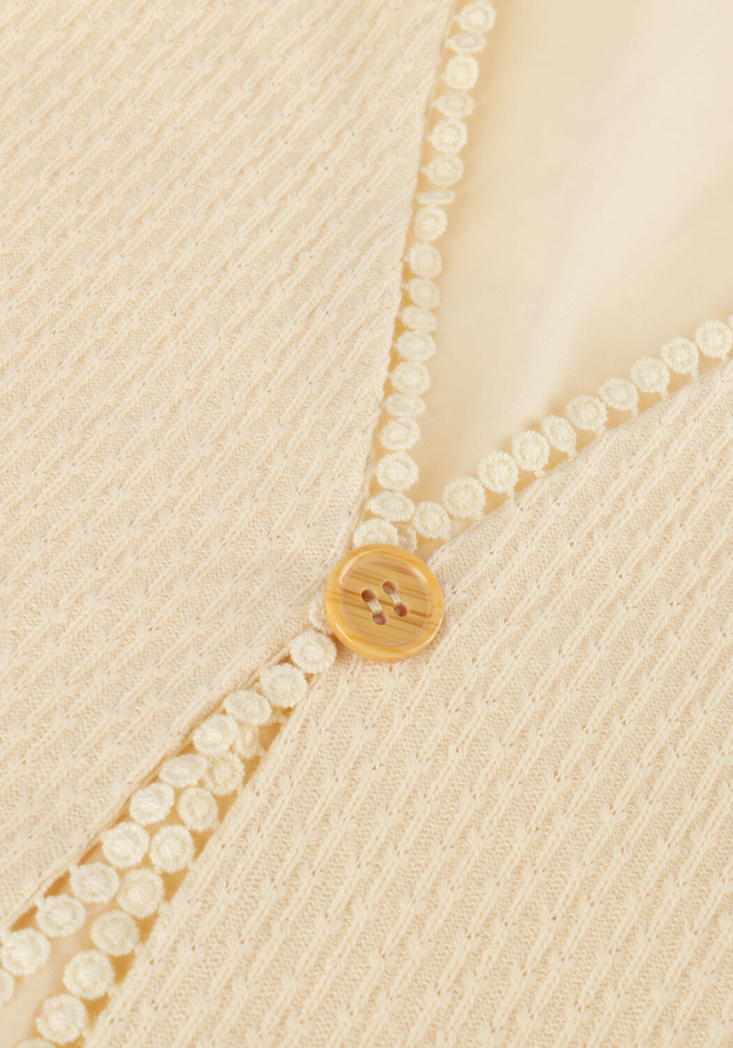 Ecru NONO Gilet TOBI JERSEY GILETTE - large