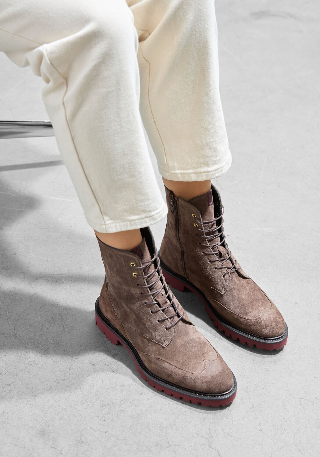 Braune FLORIS VAN BOMMEL Schn&uuml;rboots SELSI 02.05 - large