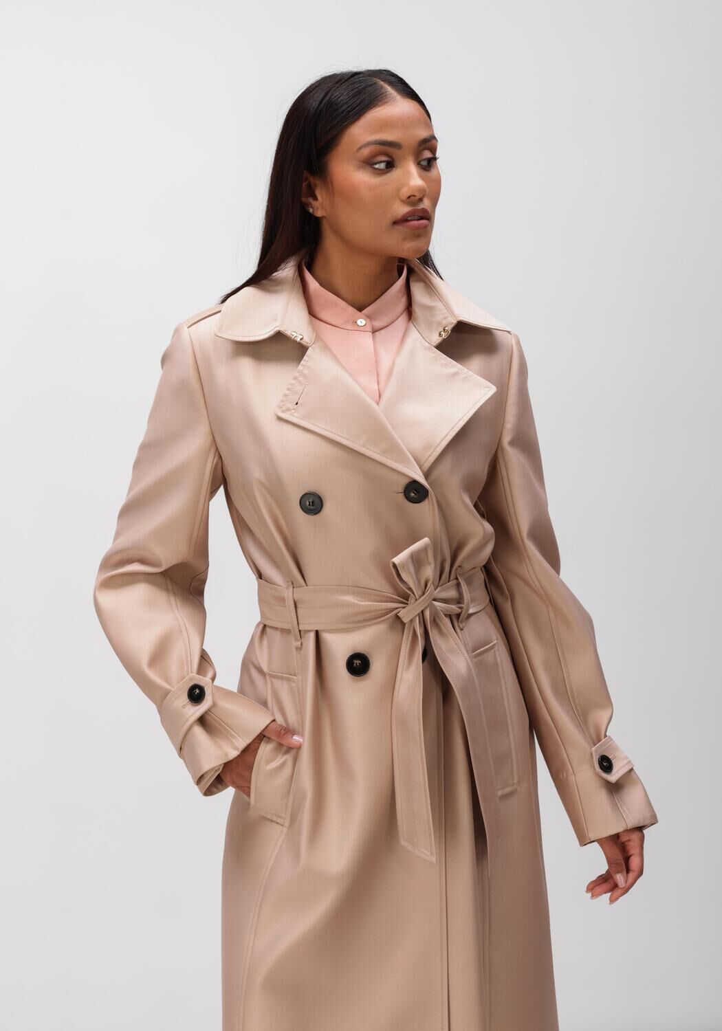 Beige MARC CAIN COLLECTION Trenchcoats AC 11.04 W27 - large