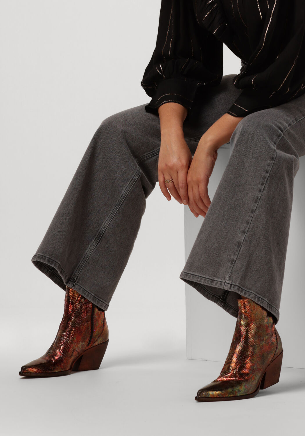 Mehrfarbige/Bunte ELENA IACHI Cowboystiefel E2040 - large