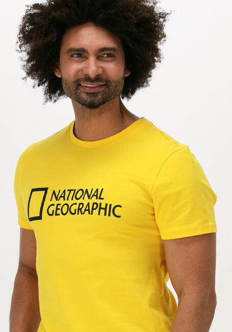 Gelbe NATIONAL GEOGRAPHIC T-shirt UNISEX T-SHIRT WITH BIG LOGO - large