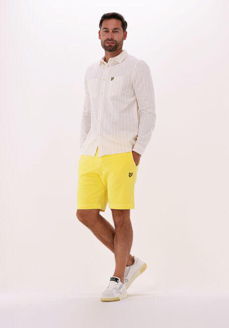 Gelbe LYLE & SCOTT Kurze Hose PIGMENT DYE SWEATSHORT MEN - large