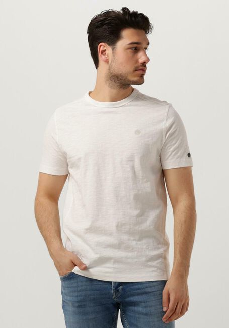 Weiße CAST IRON T-shirt SHORT SLEEVE R-NECK ORGANIC COTTON SLUB ESSENTIAL - large