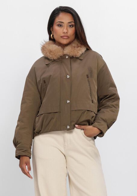 Khaki NUKUS Wattierte Jack PAULA JACKET - large