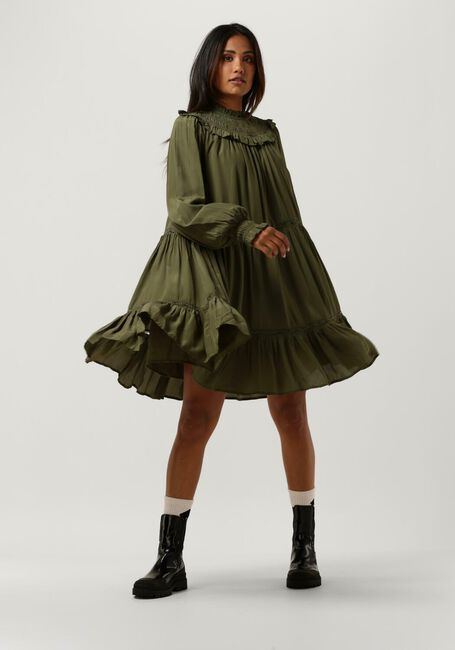 Olive SCOTCH & SODA Minikleid SMOCKED AND TIERED LONG SLEEVED DRESS - large
