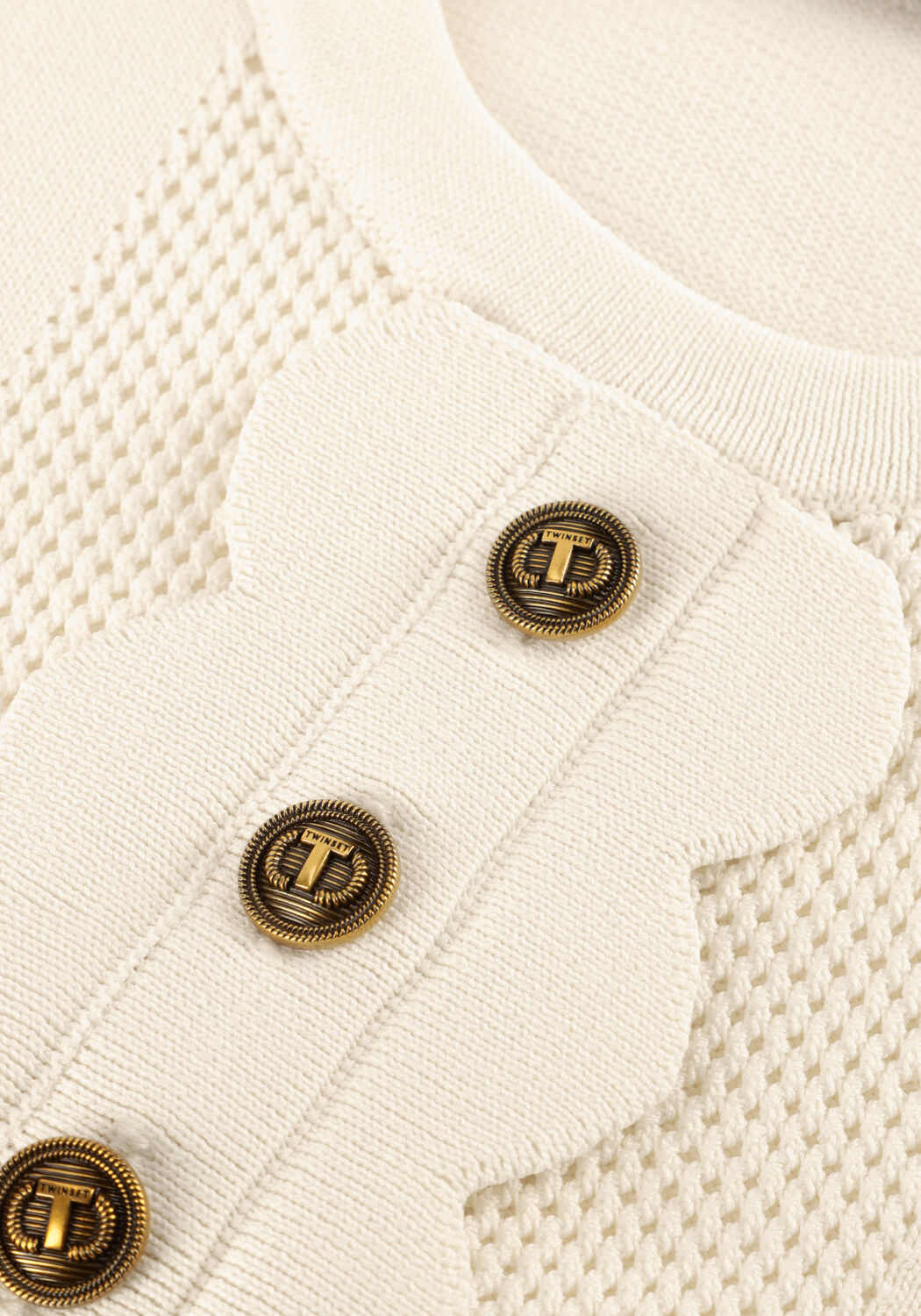 Creme TWINSET MILANO Top 252TP3203 - large