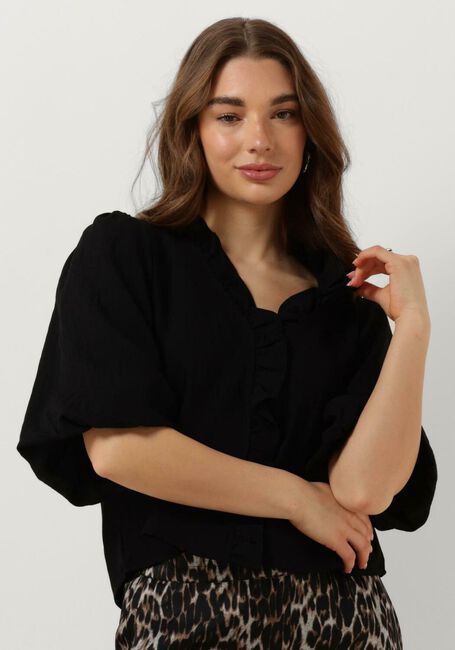 Schwarze CO'COUTURE Bluse SUADA PUFF SS BLOUSE - large