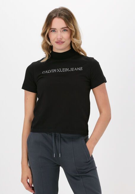 Schwarze CALVIN KLEIN T-shirt SHADOW LOGO TEE - large