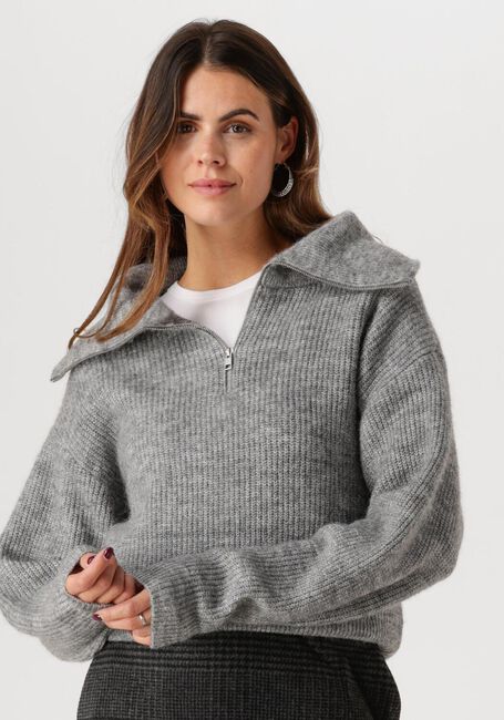 Graue MSCH COPENHAGEN Pullover MSCHGYTTA ZIP PULLOVER - large