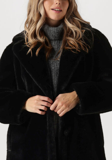 Schwarze STAND STUDIO Fake-Fur-Jack MARIA COAT SOFT - large