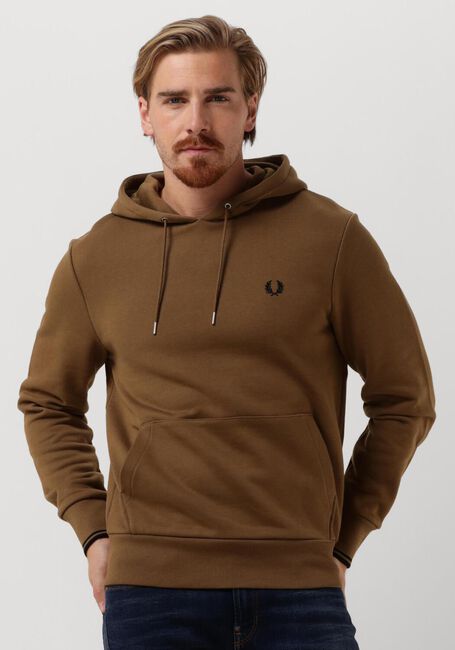 Camelfarbene FRED PERRY Pullover & Cardigans TIPPED HOODED SWEATSHIRT - large
