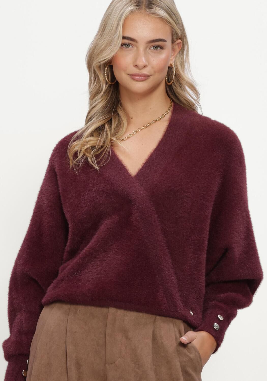 Bordeaux NUKUS Pullover BEAU PULLOVER WRAP - large