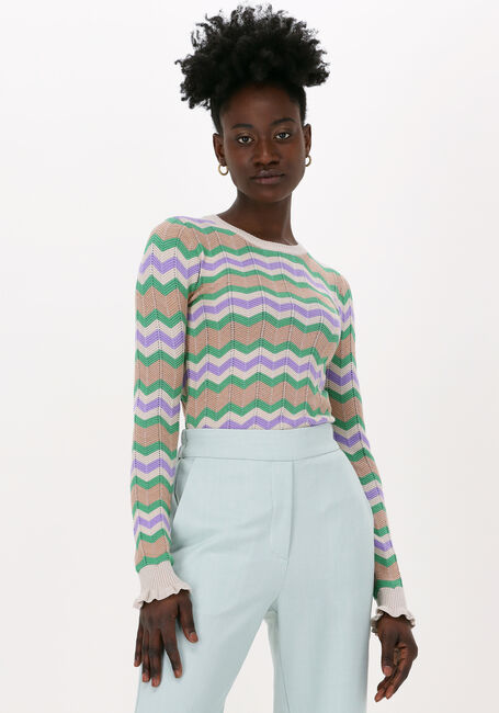 Grüne NEO NOIR Pullover NELLE CHEVRON KNIT - large