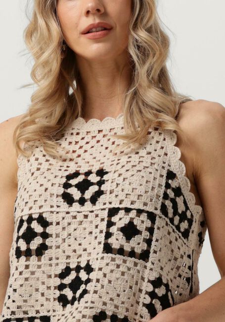 Sand OBJECT Top OBJFADIA RE S/L KNIT TOP - large