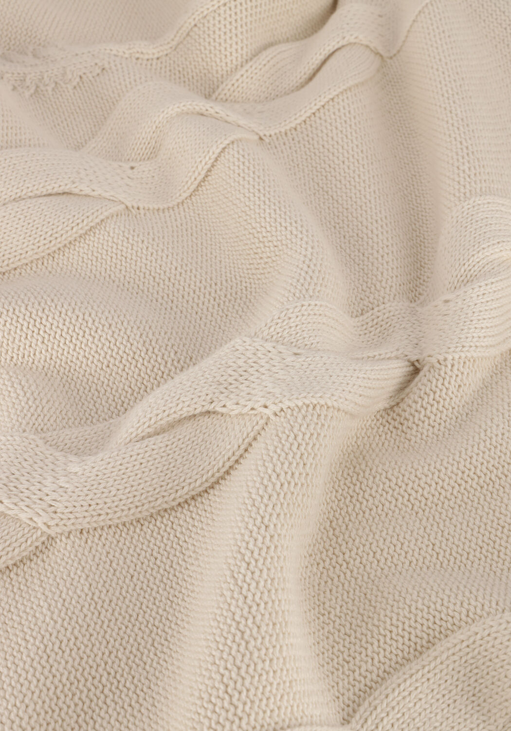 Nicht-gerade weiss PUREWHITE Pullover MOCKNECK KNIT WITH CABLE DETAILS - large