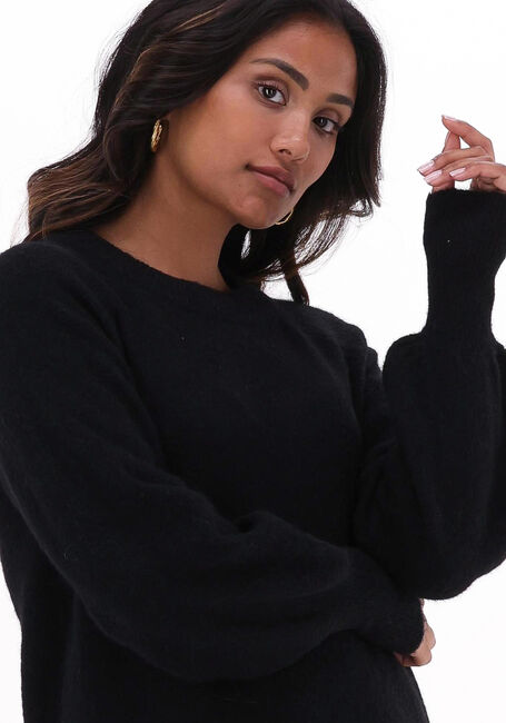 Schwarze SELECTED FEMME Minikleid LULU LS KNIT DRESS O-NECK - large