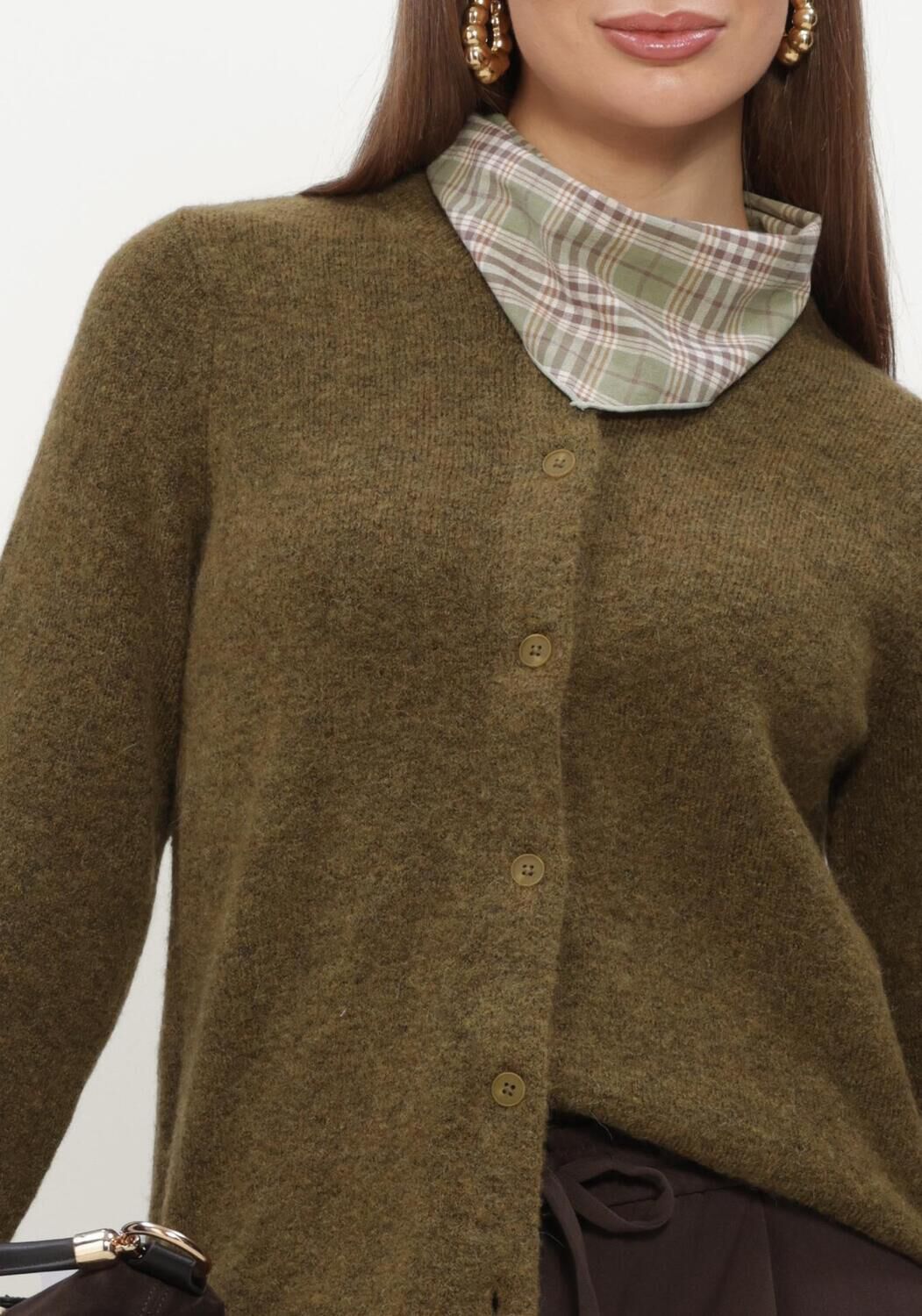 Gr&uuml;ne SELECTED WOMEN Strickjacke SLFLULU NEW LS KNIT CARDIGAN - large