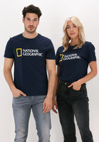 Dunkelblau NATIONAL GEOGRAPHIC T-shirt UNISEX T-SHIRT WITH BIG LOGO - medium