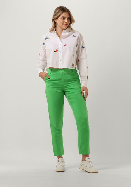 Weiße SCOTCH & SODA Blusen EMBROIDERED BOXY FIT SHIRT - large