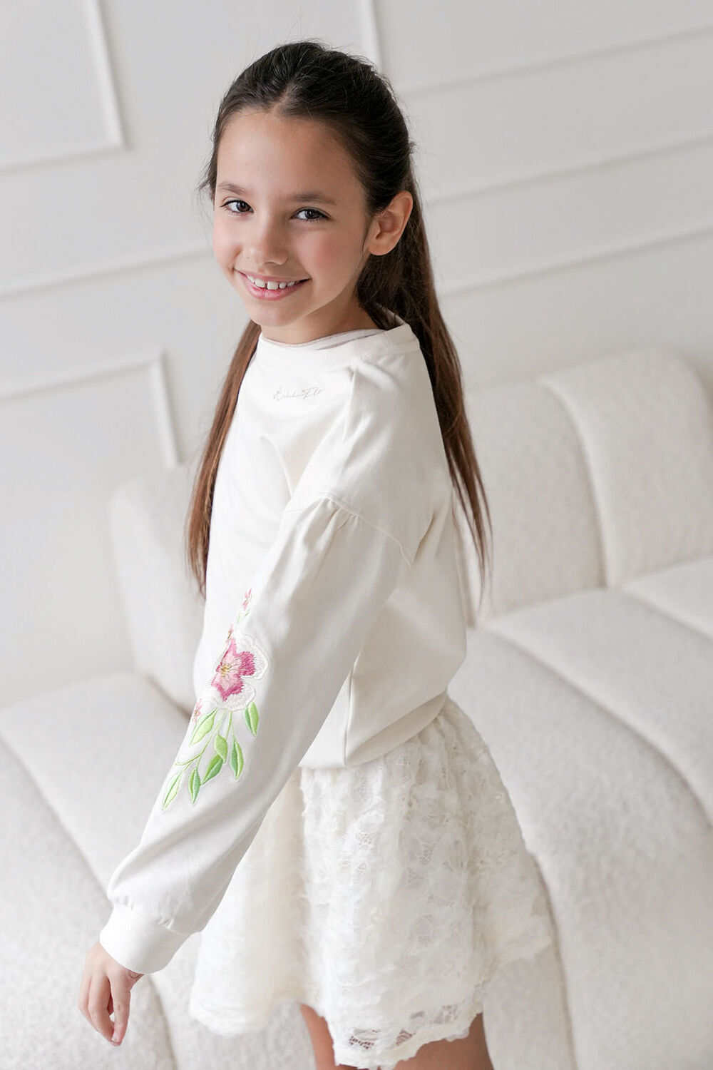 Ecru LIKE FLO Sweatshirt FLO SWEATER - large