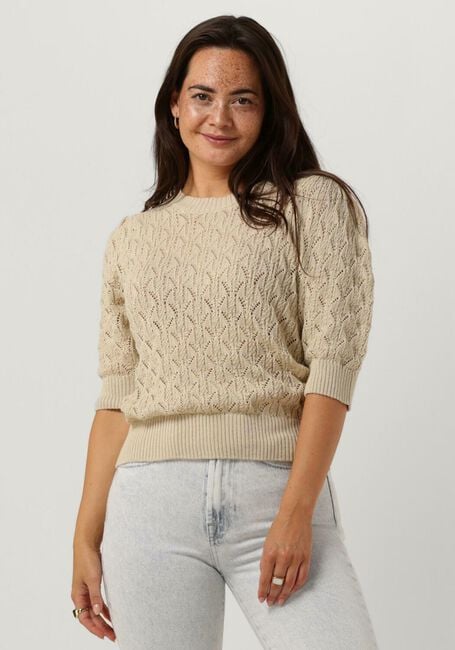 Sand MINUS T-shirt LAMINA HALF SLEEVE KNIT PULLOVER - large