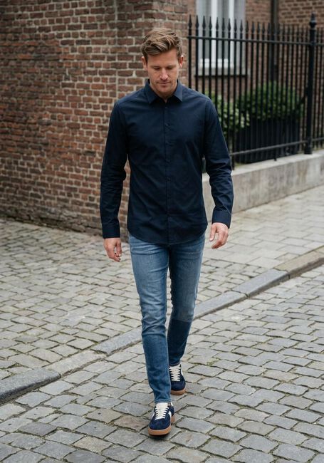 Dunkelblau PURE PATH Casual-Oberhemd ESSENTIAL CASUAL SHIRT - large