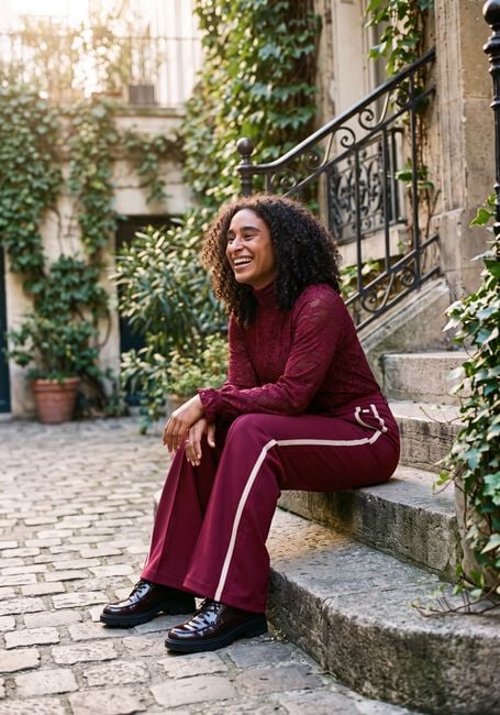 Bordeaux POM AMSTERDAM Blusen RUBY LACE BURGUNDY RED - large