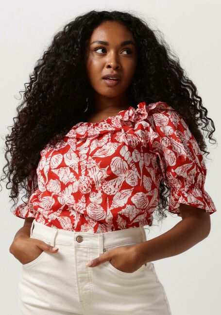 Rote SCOTCH & SODA Top OFF SHOULDER TOP WITH RUFFLESDA - large