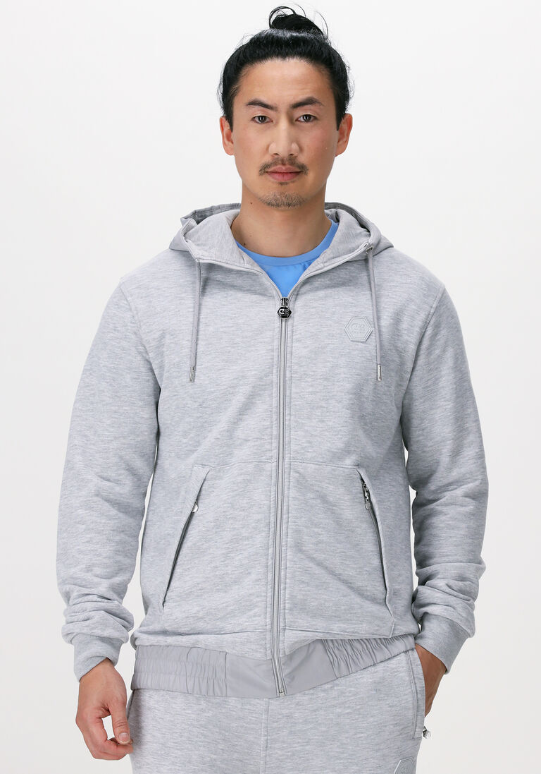 hellgrau cruyff strickjacke aimar zip thu 280 gsm brushback woven overlayers