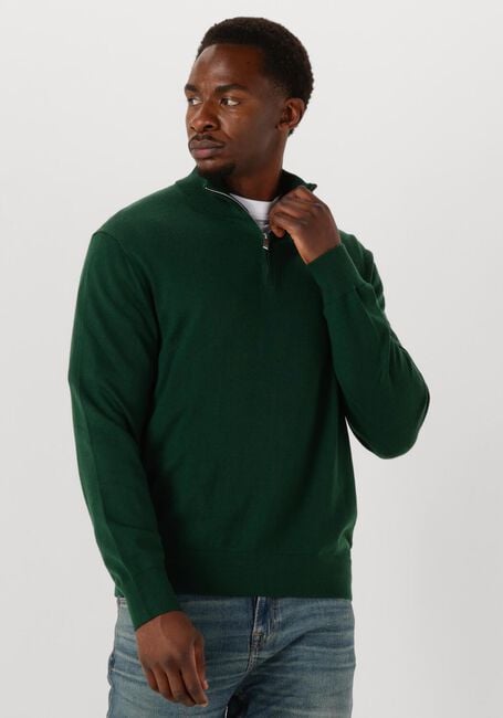 Grüne CALVIN KLEIN Pullover LS 100% MERINO QZ 14GG - large