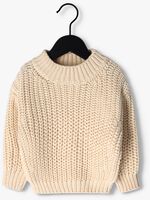 Beige QUINCY MAE Pullover CHUNKY KNIT SWEATER - medium