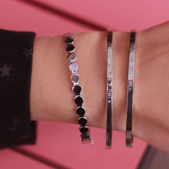 Silberne MY JEWELLERY Armbänder LIVE LAUGH LOVE BANGLE Silberne MY JEWELLERY Armbänder LIVE LAUGH LOVE BANGLE - large