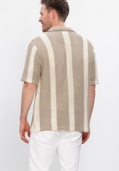 Beige PROFUOMO Polo-Shirt POLO SS BUTTON TH - large