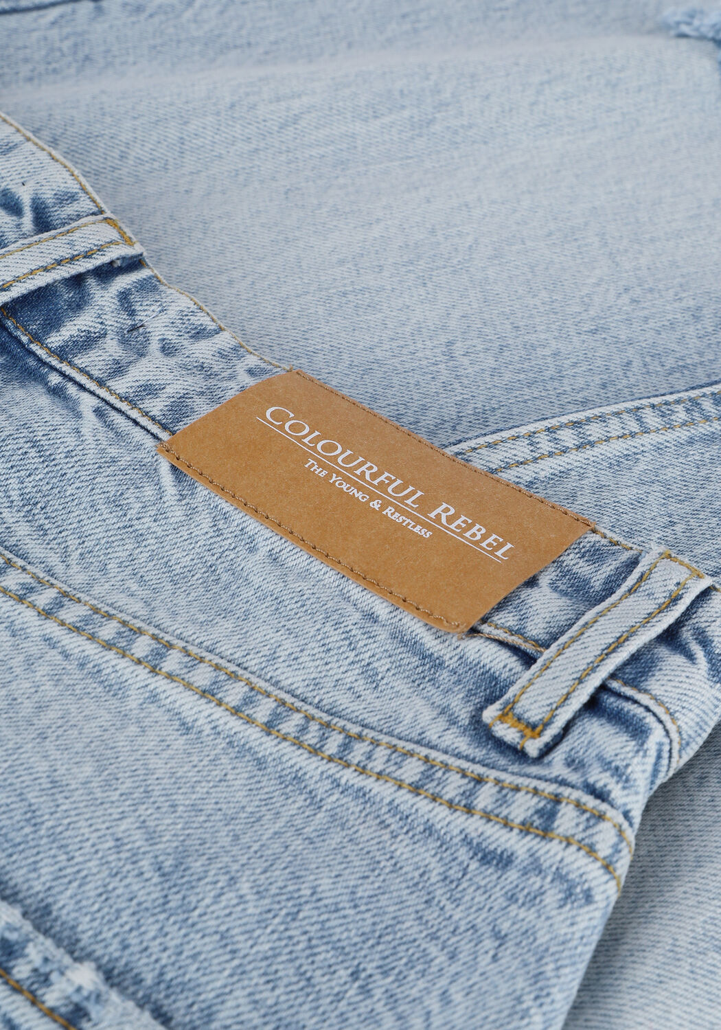 Blaue COLOURFUL REBEL Wide jeans GAIA DESTROYED HIGH RISE JEAN - large