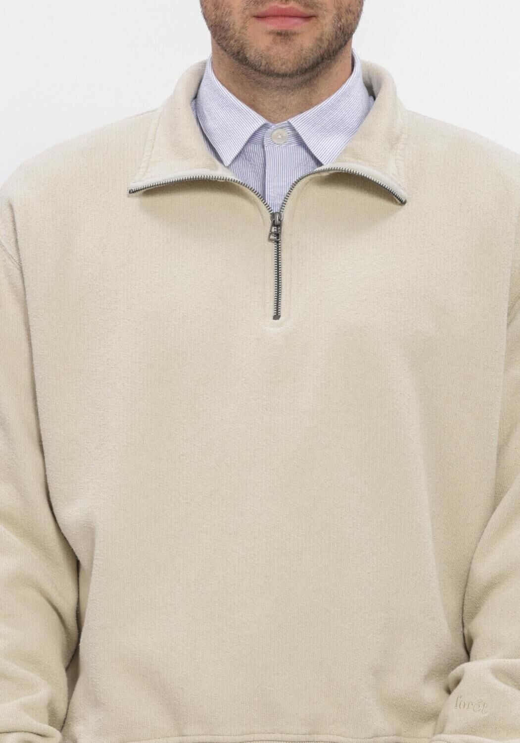Beige FOR&Eacute;T Pullover RAIN HALFZIP SWEATSHIRT - large