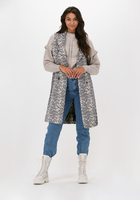 Braune CO'COUTURE Gilet FELICA ANIMAL TAILOR VEST - large