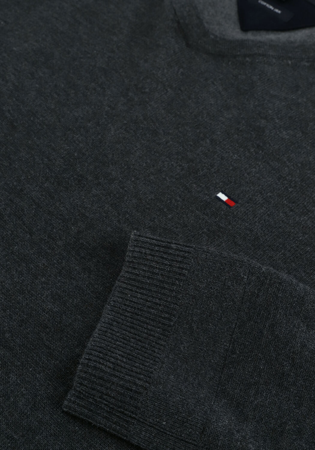 Graue TOMMY HILFIGER Pullover CORE COTTON-SILK VNECK - large