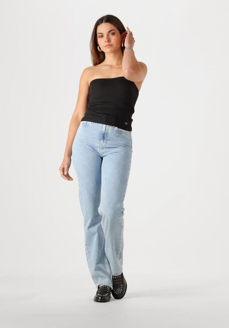Schwarze CALVIN KLEIN Top WOVEN LABEL RIB SLEEVELESS TOP - large
