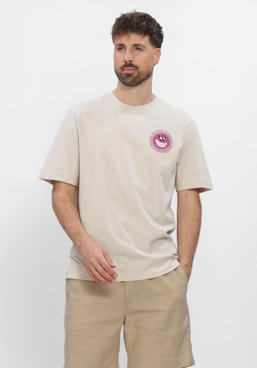 Beige BARBOUR T-shirt WESTBURY RELAXED GRAPHIC - large