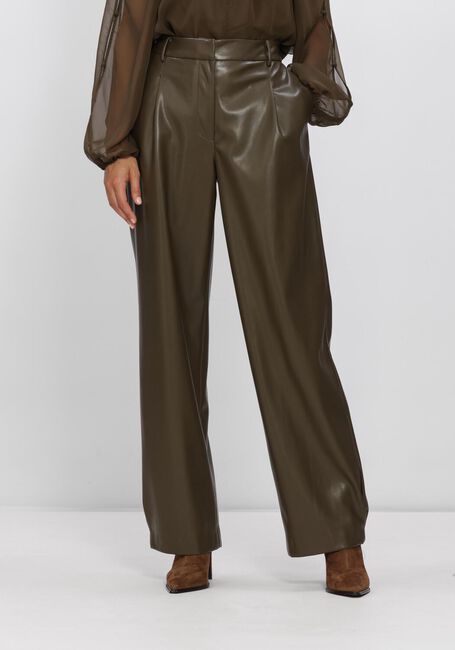 Olive DANTE6 Weite Hose MINORA FAUX LEATHER BARREL PANTS - large