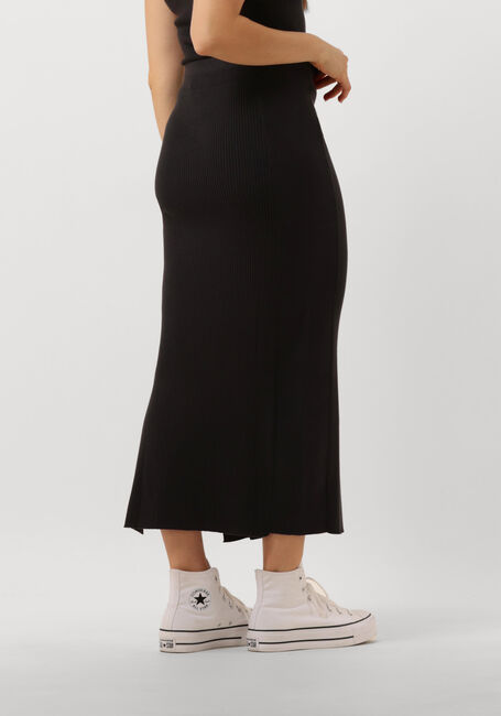 Schwarze CALVIN KLEIN Midirock WOVEN LABEL SWEATER SKIRT - large