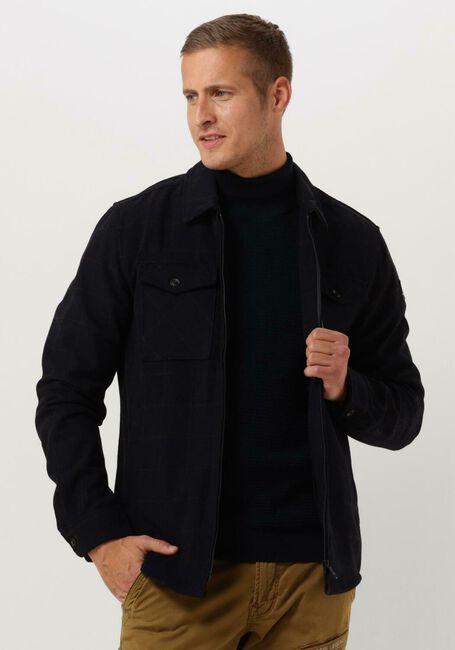 Dunkelblau VANGUARD Overshirt LONG SLEEVE SHIRT CHECK FINE WOOLBLEND - large