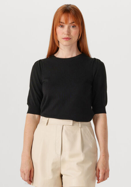 Schwarze SUMMUM Pullover SHORT SLEEVE SWEATER - large