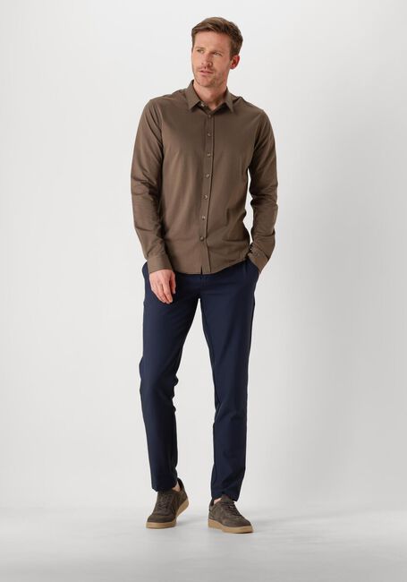 Braune CAST IRON Casual-Oberhemd LONG SLEEVE SHIRT TWILL JERSEY 2 TONE - large