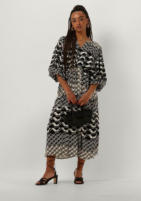 Schwarze NUKUS Midikleid AMELIA DRESS GRAPHIC - large