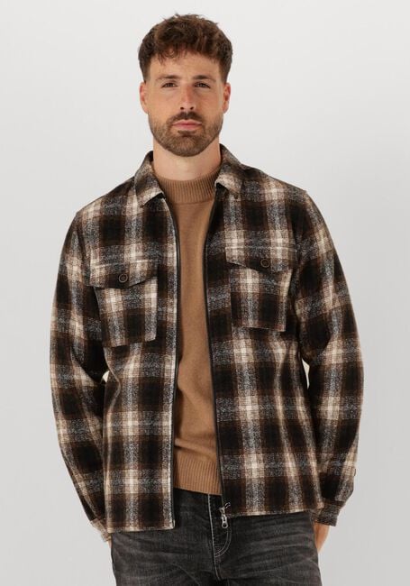 Braune ANERKJENDT Overshirts AKHANKY WOOL OS - large