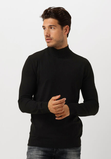 Schwarze PURE PATH Rollkragenpullover ESSENTIAL KNIT MOCKNECK SWEATER - large