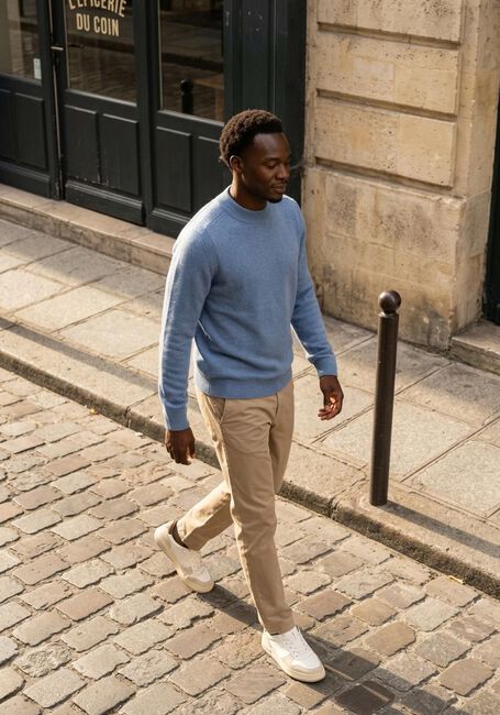 Blaue ANERKJENDT Pullover AKRICO LAMBSWOOL KNIT - large