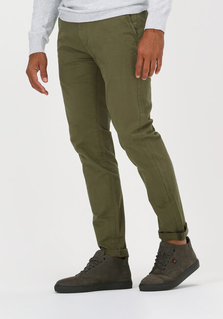 Olive DSTREZZED Chino PRESLEY CHINO PANTS WITH BELT STRETCH TWILL - large